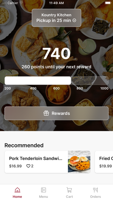 Kountry Kitchen To Go iPhone screenshot 1 - Food & Drink app