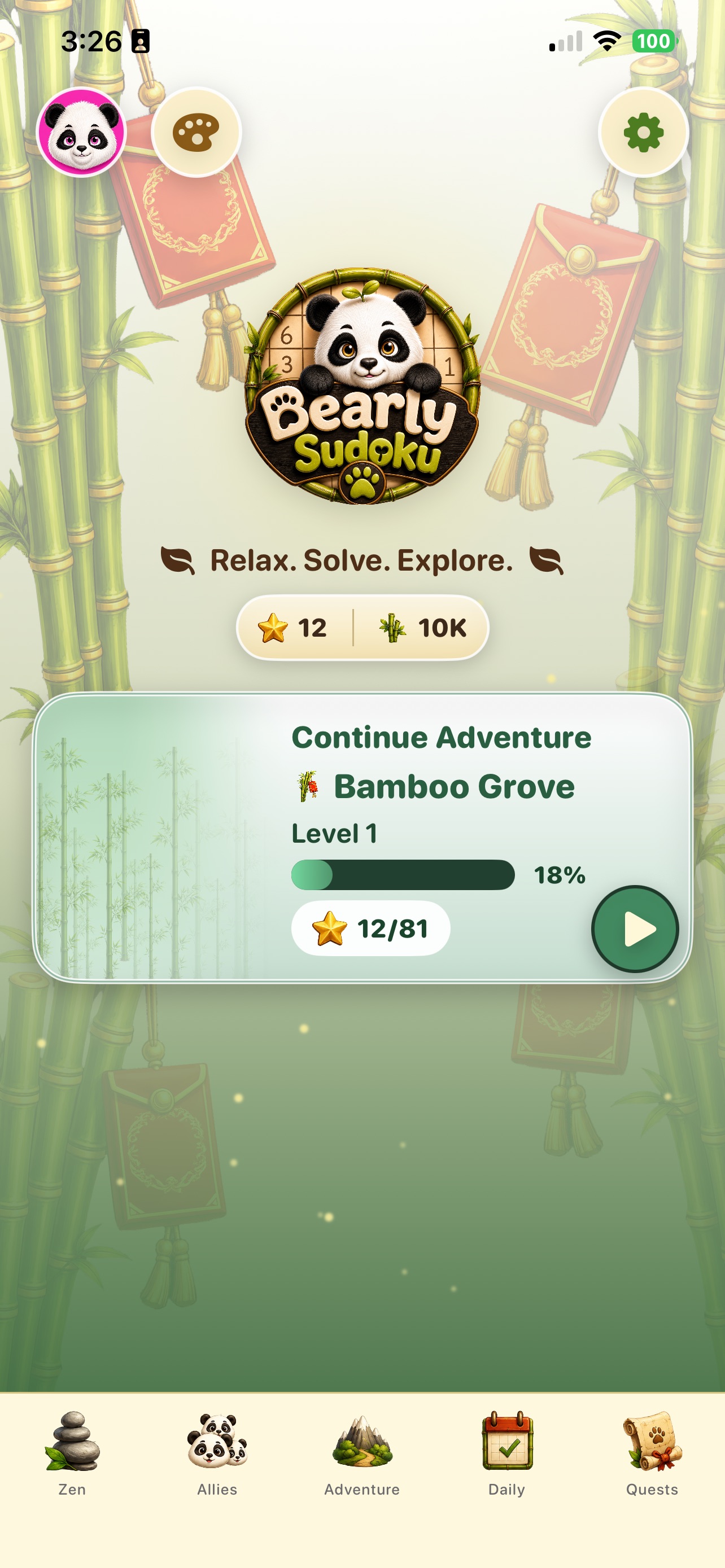 Screenshot 1 of Bearly Sudoku