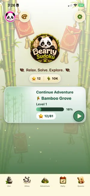 Bearly Sudoku screenshot 1
