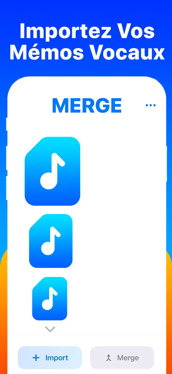 Screenshot #2 pour Fusionner - Mémos Vocaux