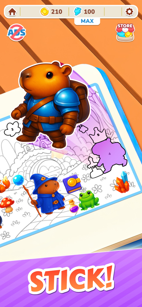 Capybara Puzzle: Sticker Merge screenshot 1