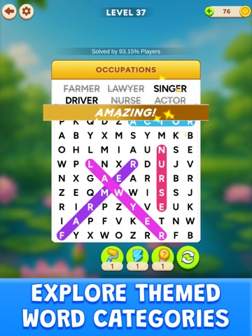 Word Search Bloom: Word Puzzle iPad screenshot