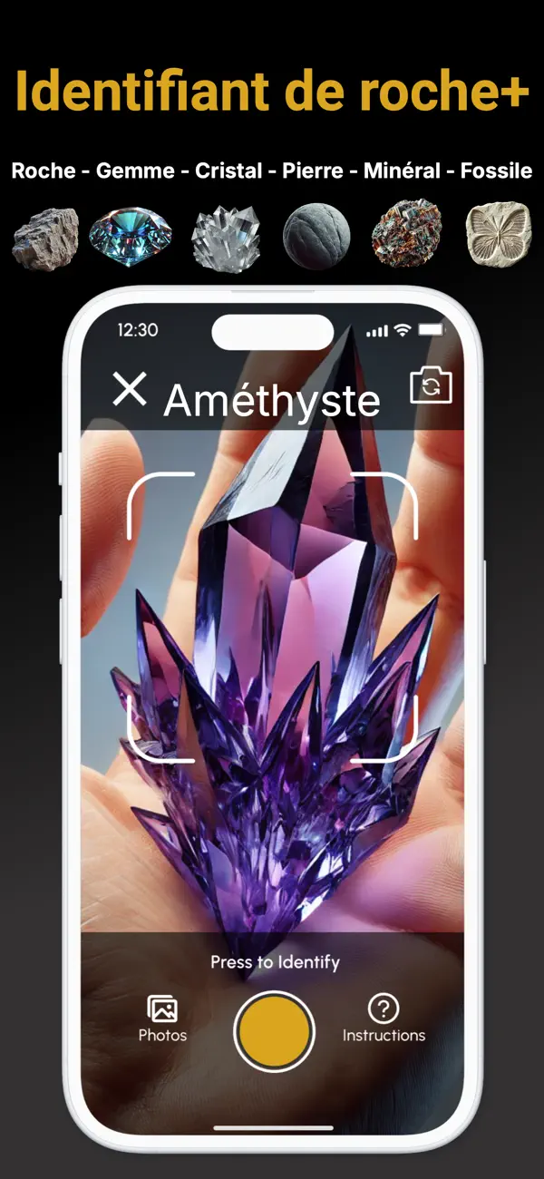 Screenshot #1 pour Identificateur de roches+Gemme