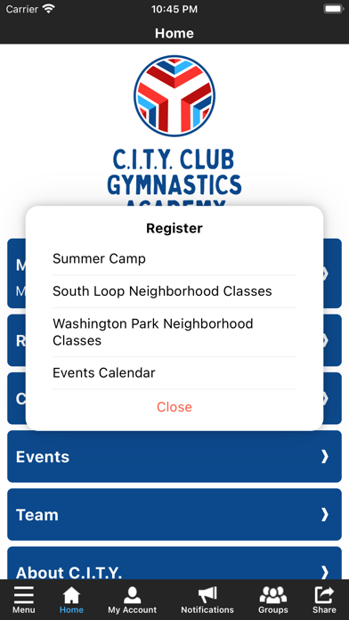CITY Club Gymnastics Screenshot