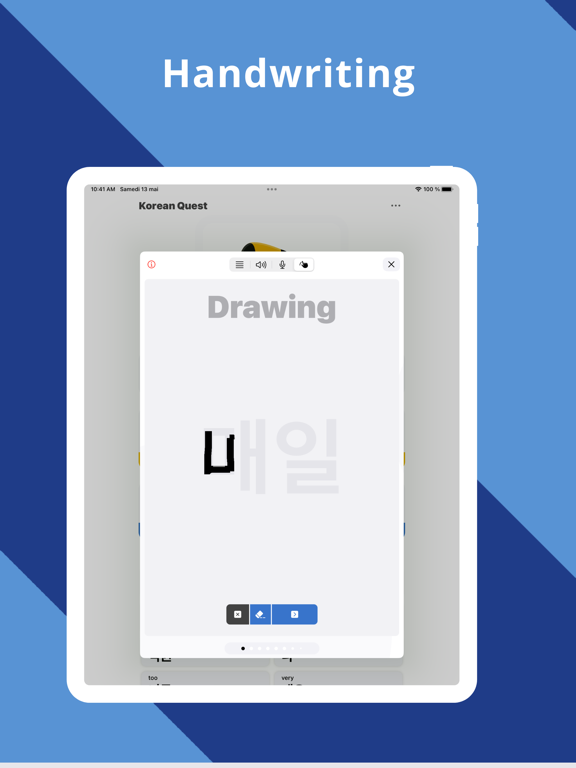 Flashcards - Learn Korean iPad screenshot 1 - Education app