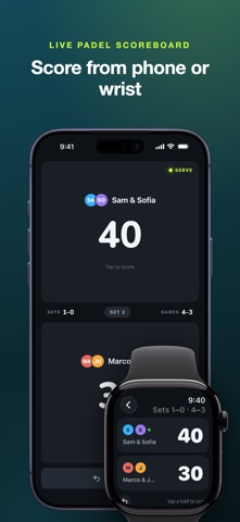 Padero: Padel Score Tracker iPhone screenshot