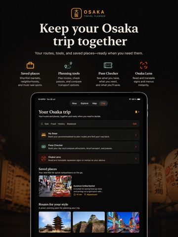 Osaka Travel Guide Offline iPad screenshot