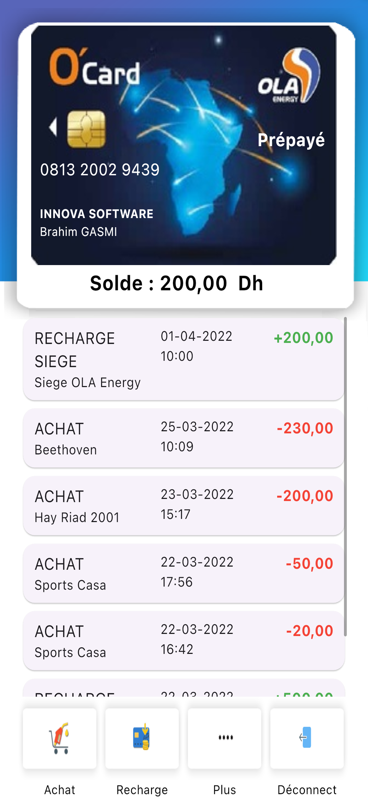 My O'Card Maroc