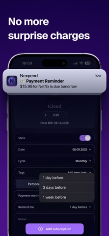 Subscription Manager: Nexpend screenshot