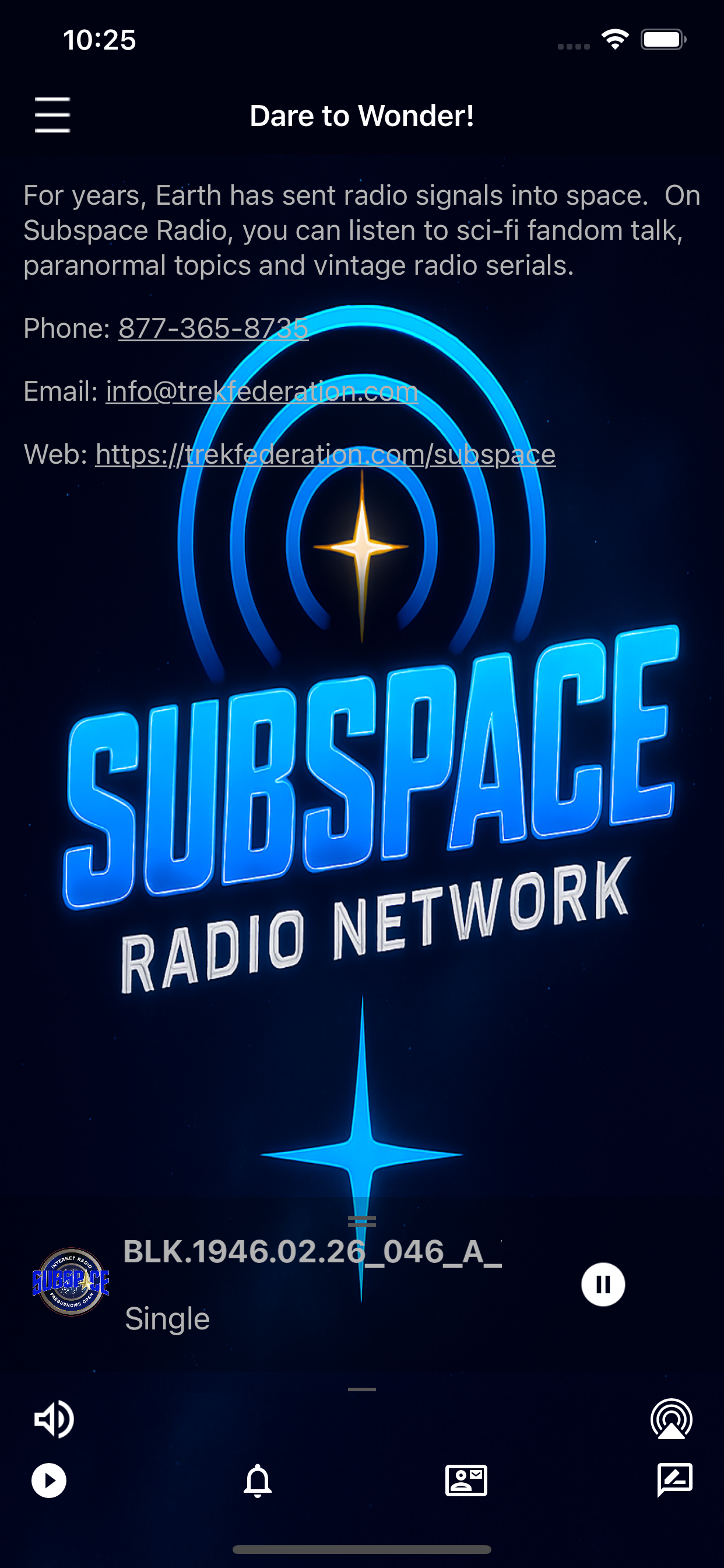 Subspace Radio Network