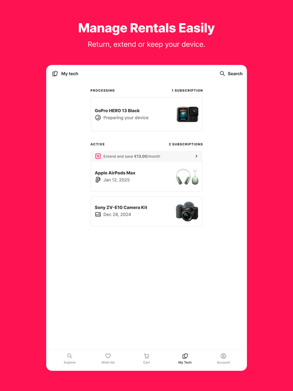 Grover – rent tech flexibly iPad screenshot