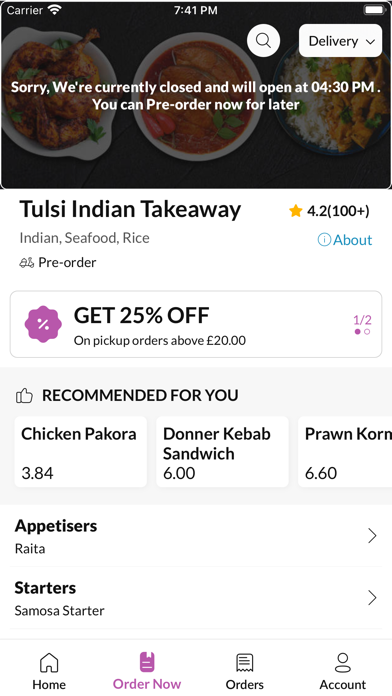 Tulsi Indian Takeaway Screenshot