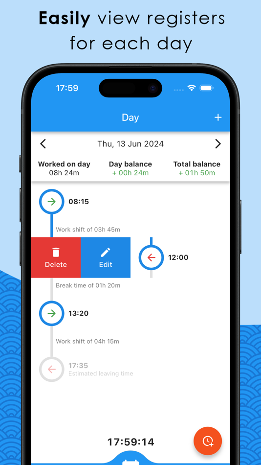 #1. Easy Time Tracker ◴ (iOS) 由: NR Mobile App Solutions
