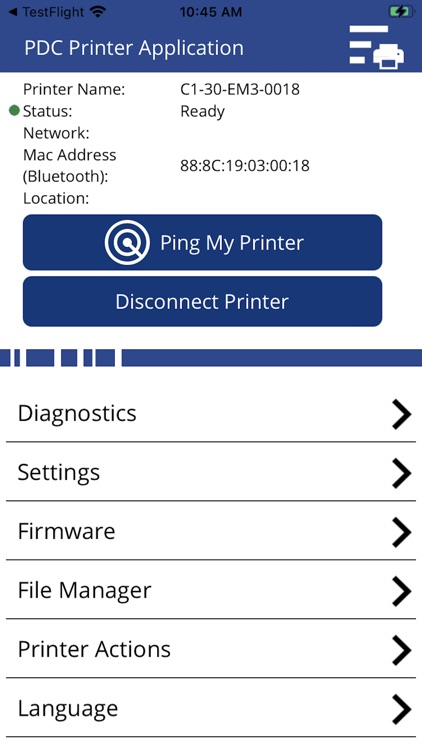PDC Printer Application