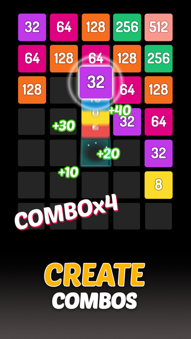 Screenshot #3 pour X2 Blocks : 2048 Number Puzzle