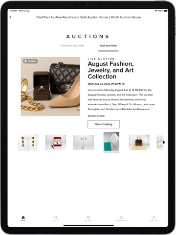 Block Auction House iPad screenshot