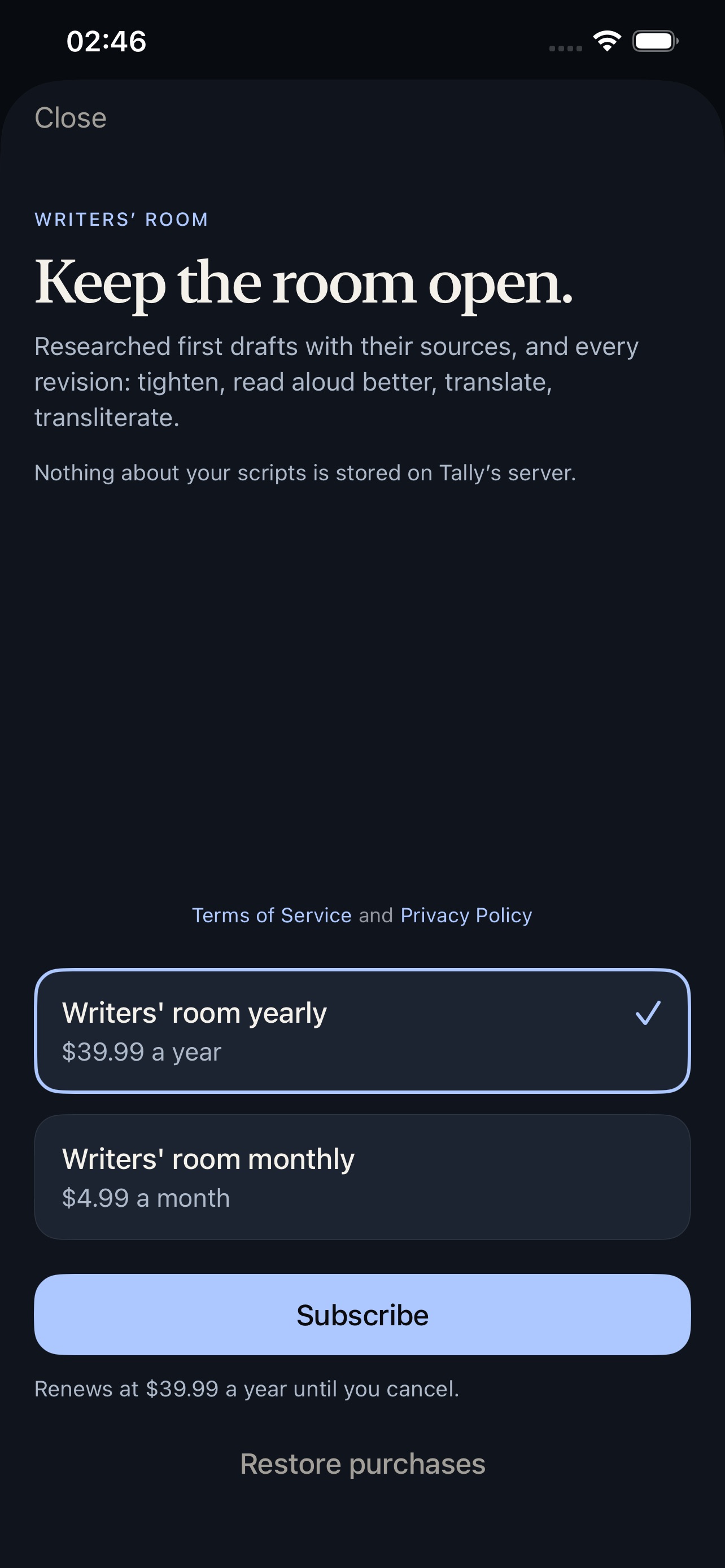 Screenshot 5 of Tally Teleprompter