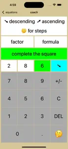 Quadratic Equations screenshot #1 for iPhone