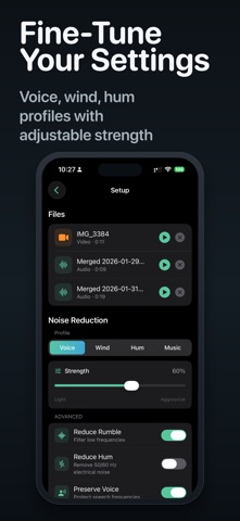 Noise Reducer · Audio Tool iPhone screenshot