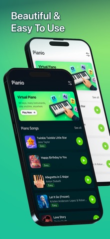 Pianio - Learn Piano Keyboard iPhone screenshot