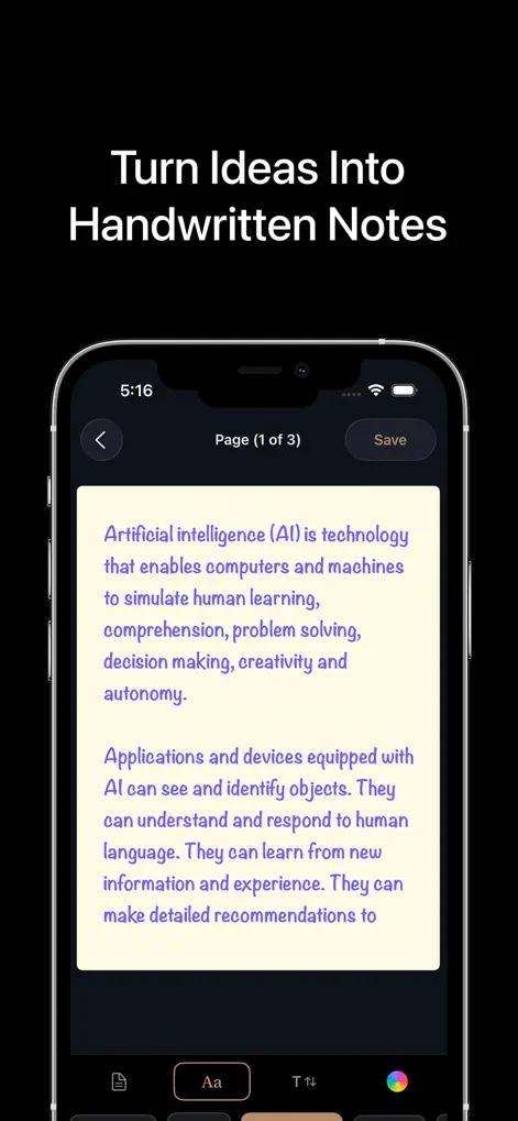 Text to Handwriting: Hand Note - Productivity App | MWM