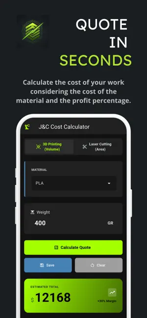 J&C Cost Calculator screenshot 1