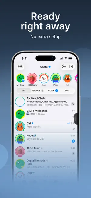 vpGram: Telegram always online screenshot 2