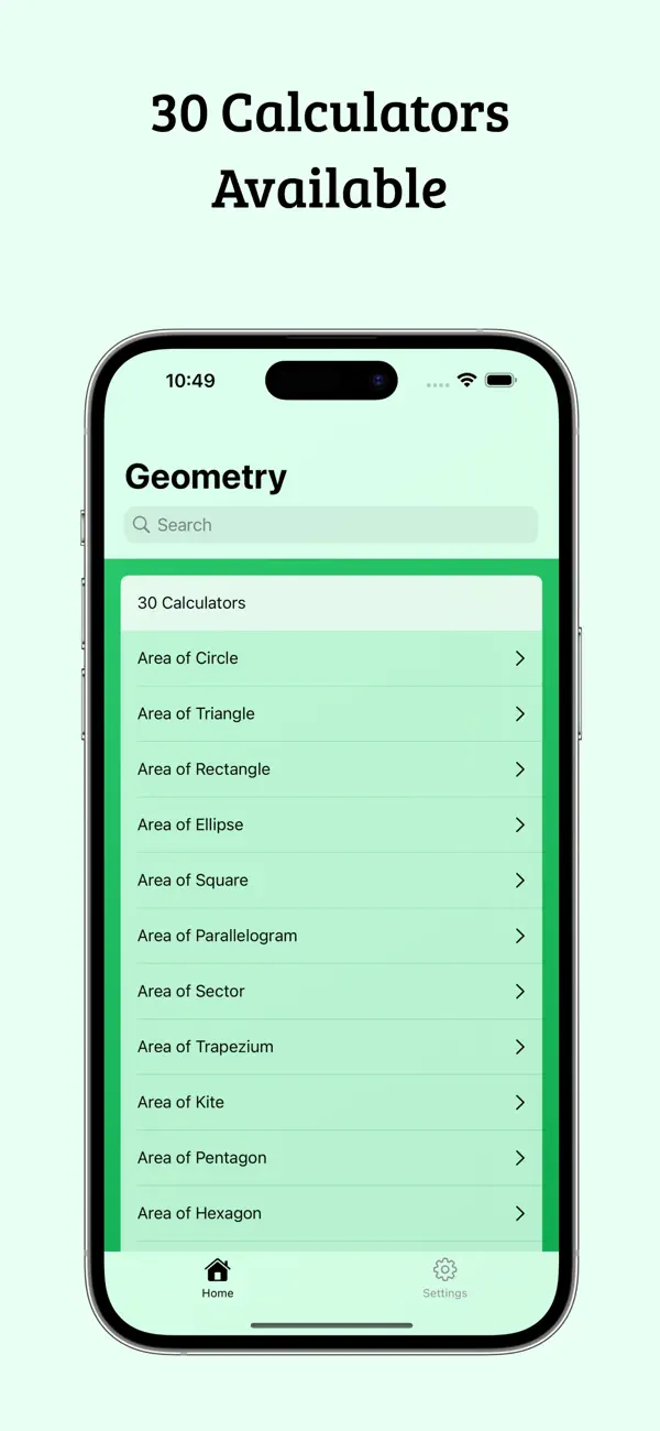 Screenshot #1 pour Geometry Calculator
