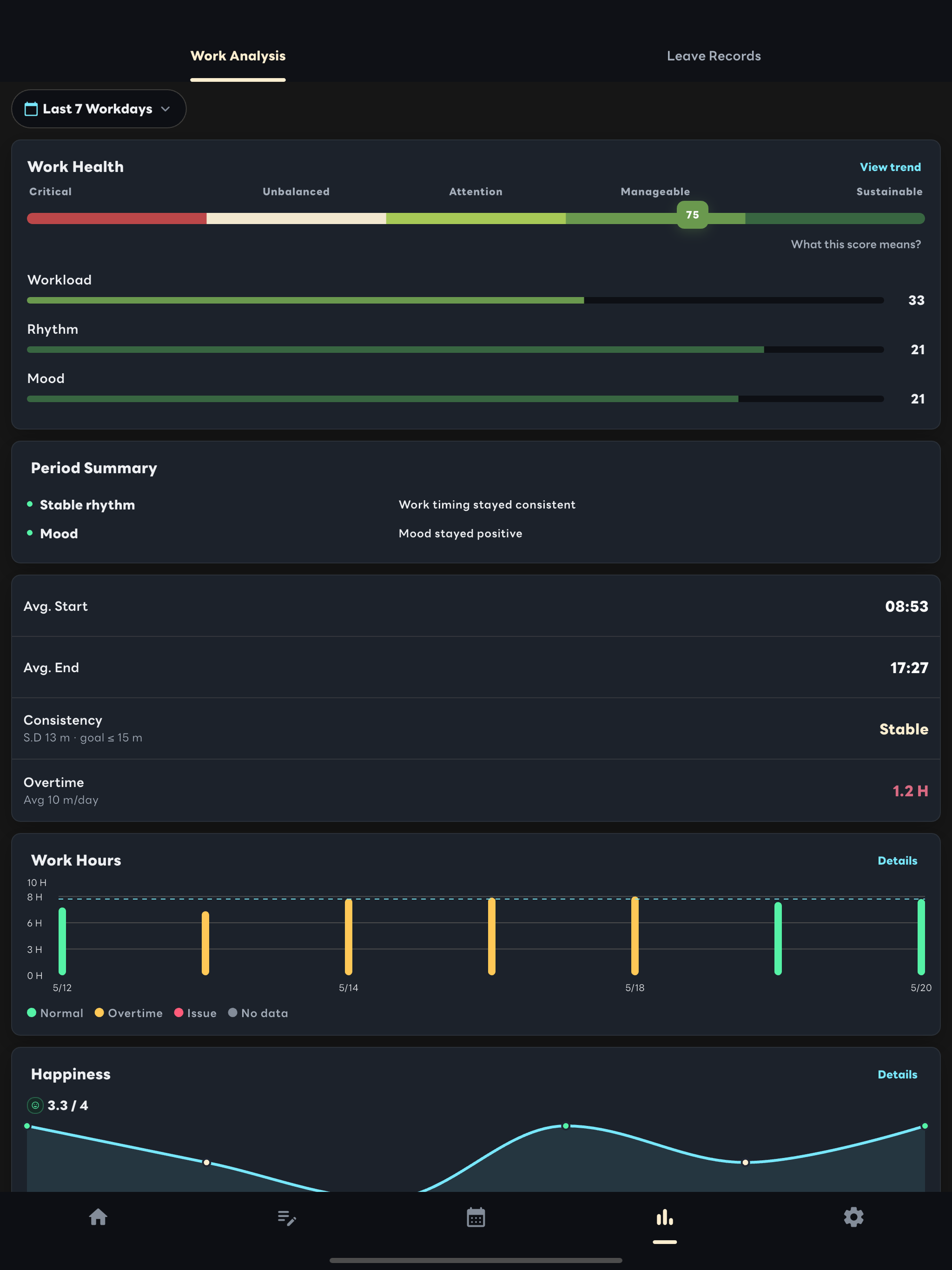 Wise 40: Work Hours & Shifts screenshot 10