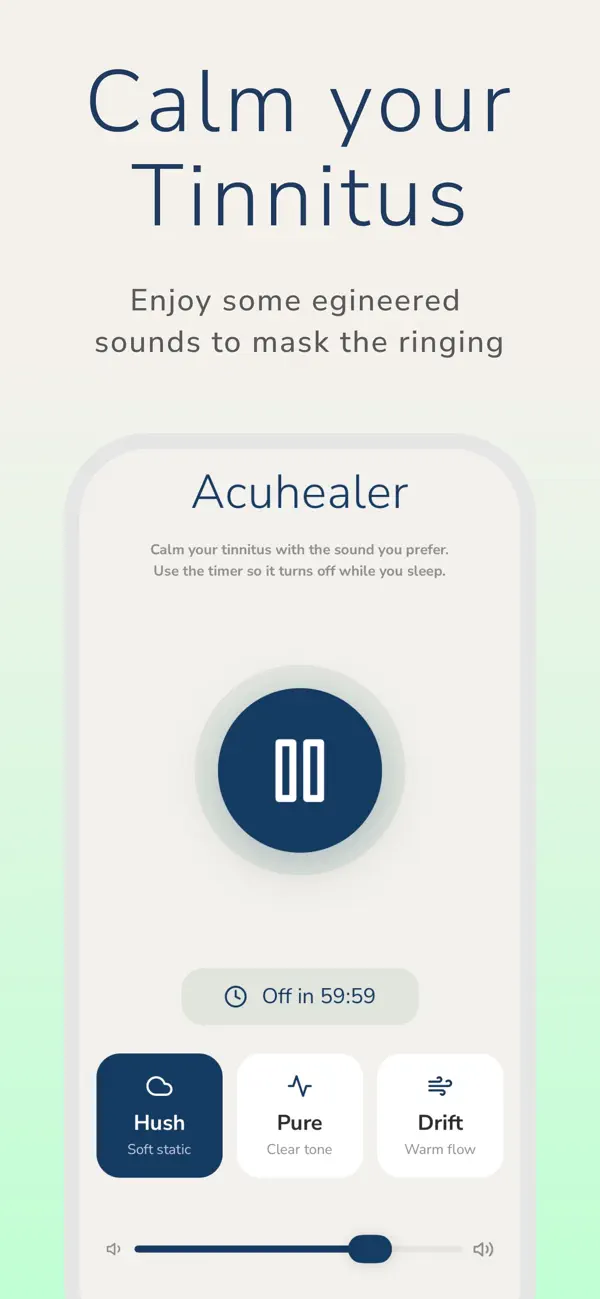 Screenshot #1 pour Acuhealer · Tinnitus & Sleep