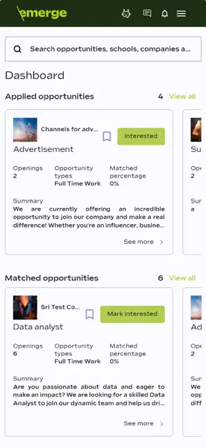 Emerge Applicant screenshot 1