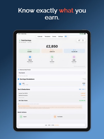 Shifts: Work Schedule Planner iPad screenshot