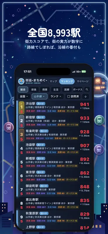 街巡-まちめぐ- 駅から始まる散歩アプリ screenshot 3 of 7