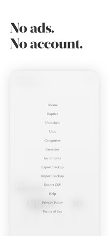 VOID: Minimal Gym Workout Log Screenshot 8 of 9