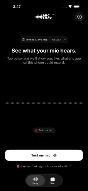 Mic-Lock screenshot 1