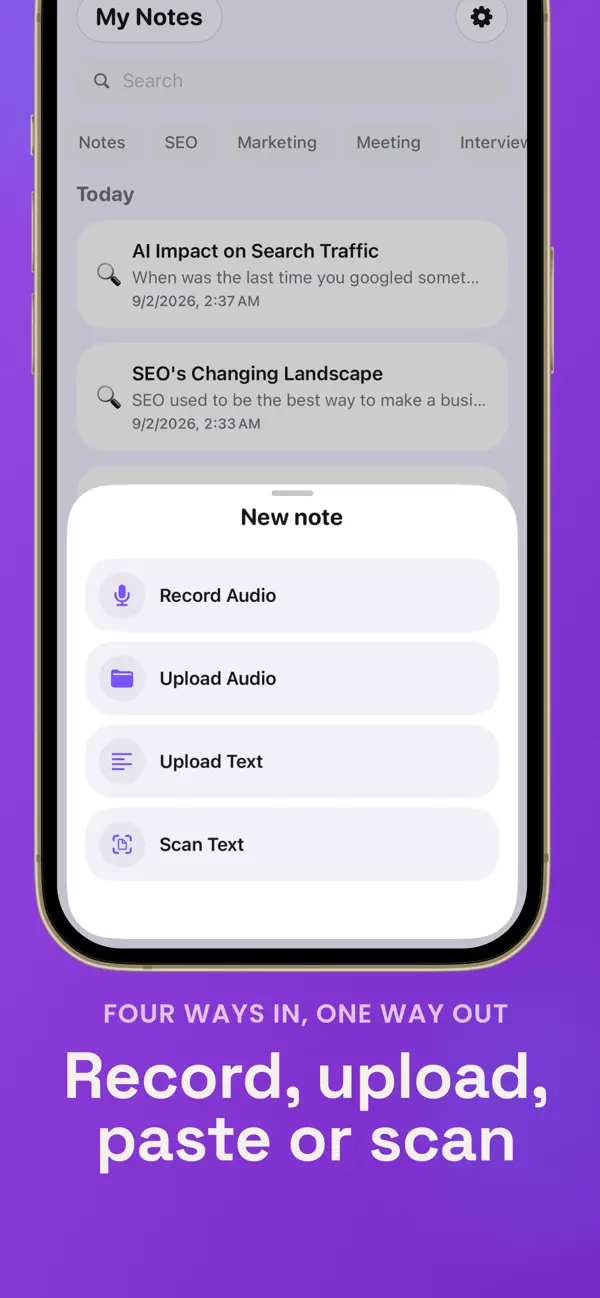 Screenshot #3 pour AI Note Taker – Voice to Text