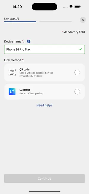 MyGuichet.lu screenshot 2