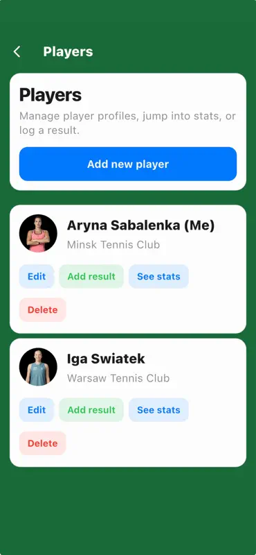 Club Tennis Tracker screenshot 2 of 6