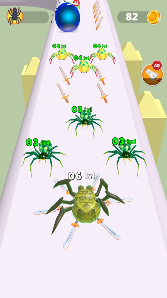 #1. Spider Evolution: Running Game (iOS) By: Tariq Mehmood