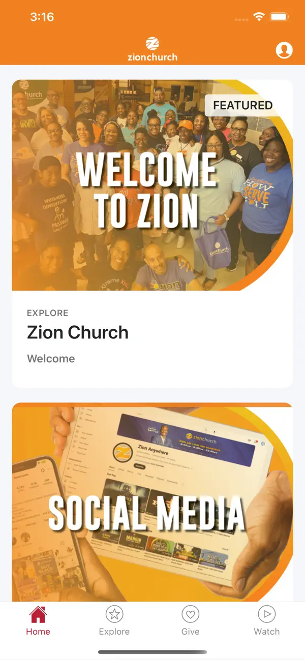 Screenshot #1 pour Zion Church Mobile App