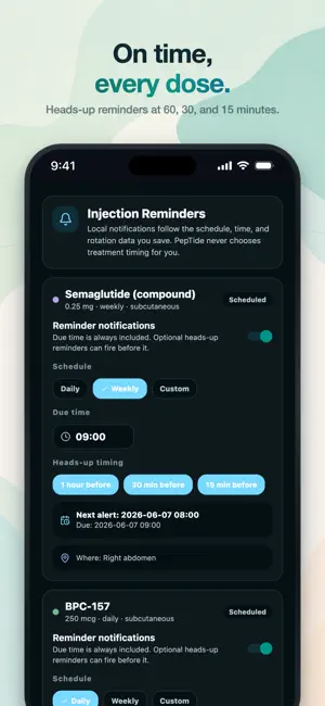 PepTide: GLP-1 Peptide Tracker screenshot 3