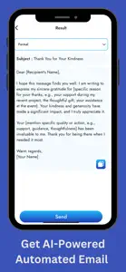 Email Writer Automatic AI screenshot #3 for iPhone