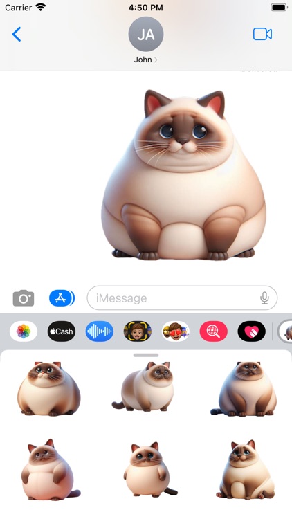 Fat Siamese Cat Stickers screenshot-4