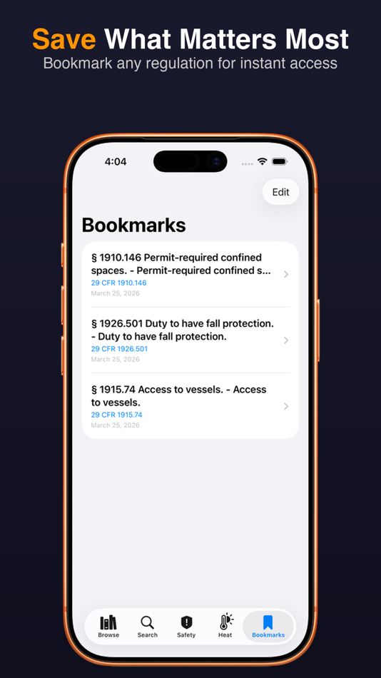 #7. OSHA Reference (iOS) Von: ZIma Logistics LLC