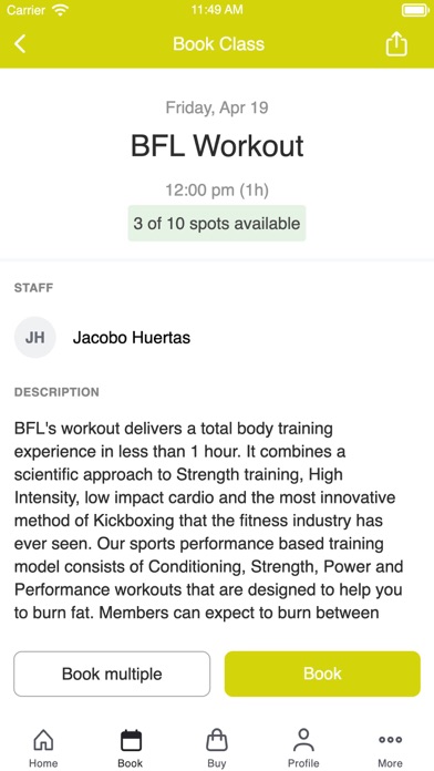 Belfort Fitness Lifestyle Screenshot