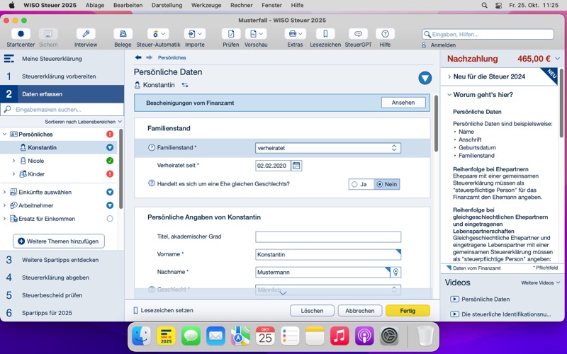 WISO Steuer 2025 Screenshot