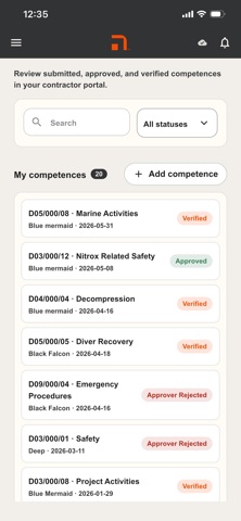 Offshore Logbooks - IMCA iPhone screenshot
