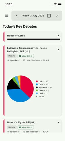Open Parliament screenshot