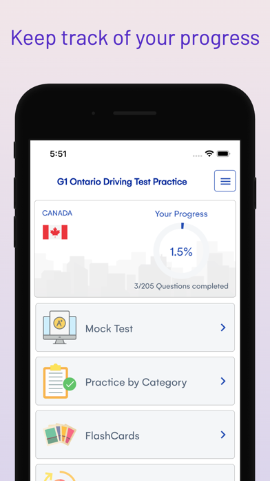 G1 Ontario Driving Test Prep Screenshot
