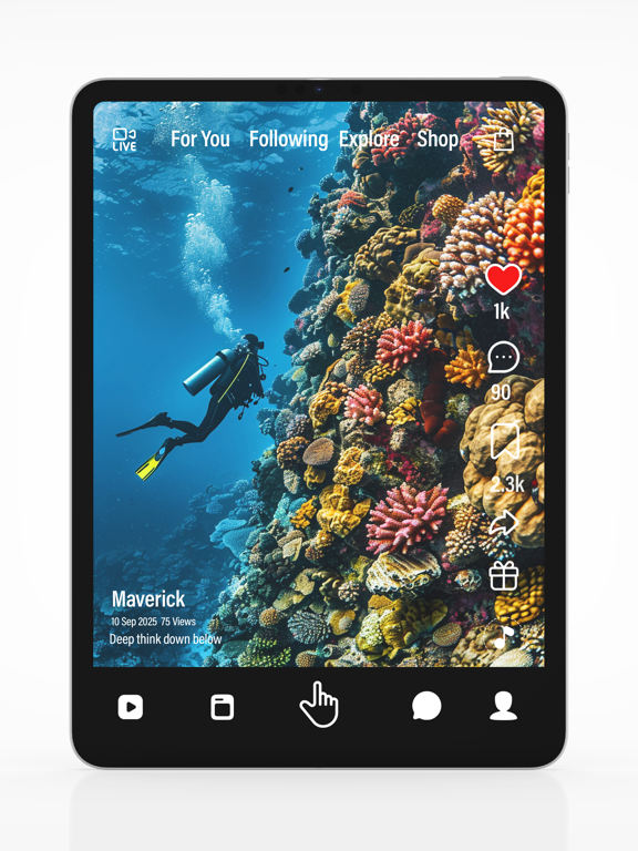 Skroll App iPad screenshot 3 - Entertainment app